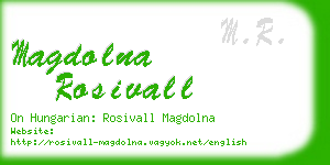 magdolna rosivall business card